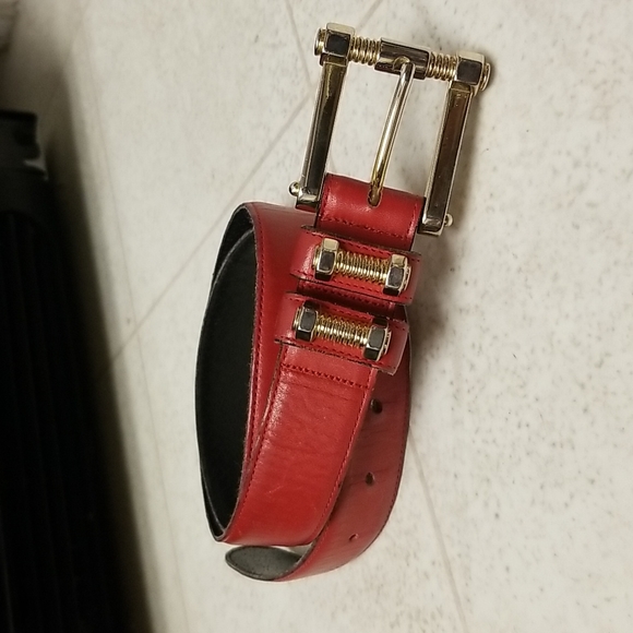 Vintage Leather Belt (red) - Picture 8 of 8